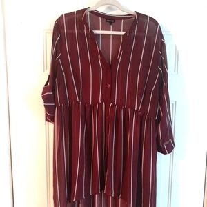 Torid 2x stripped long blouse